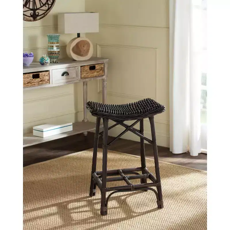 Amara Stool - SEA7012A - Brown - Safavieh