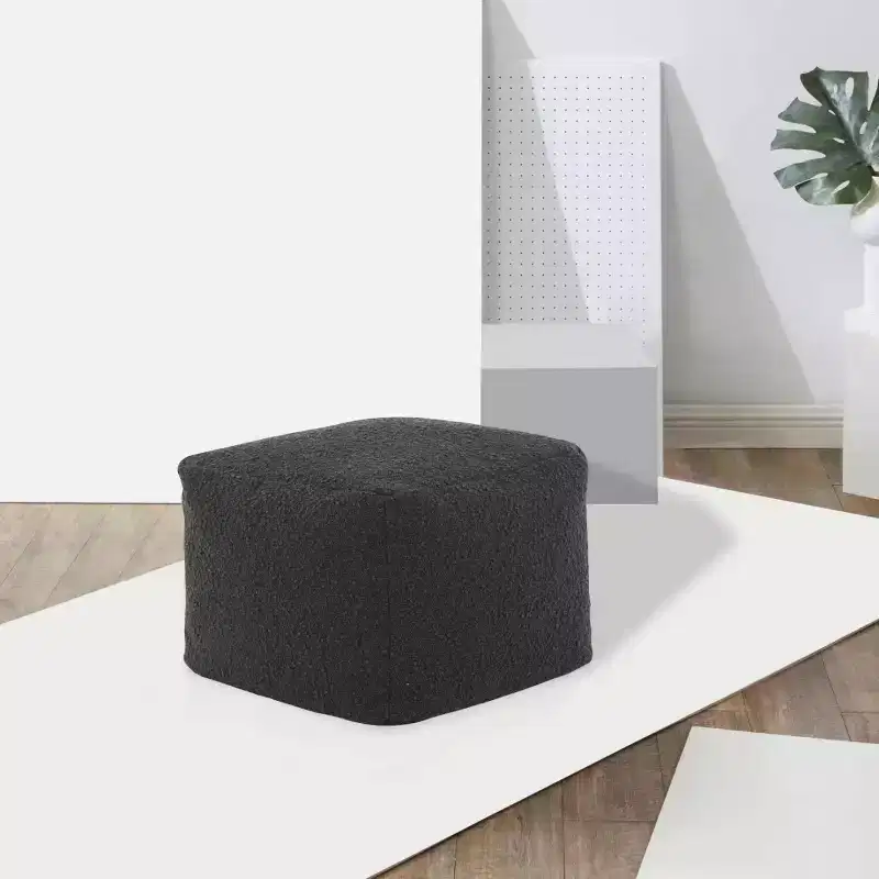 Samuels Boucle Pouf - SFV5041 - Safavieh Couture