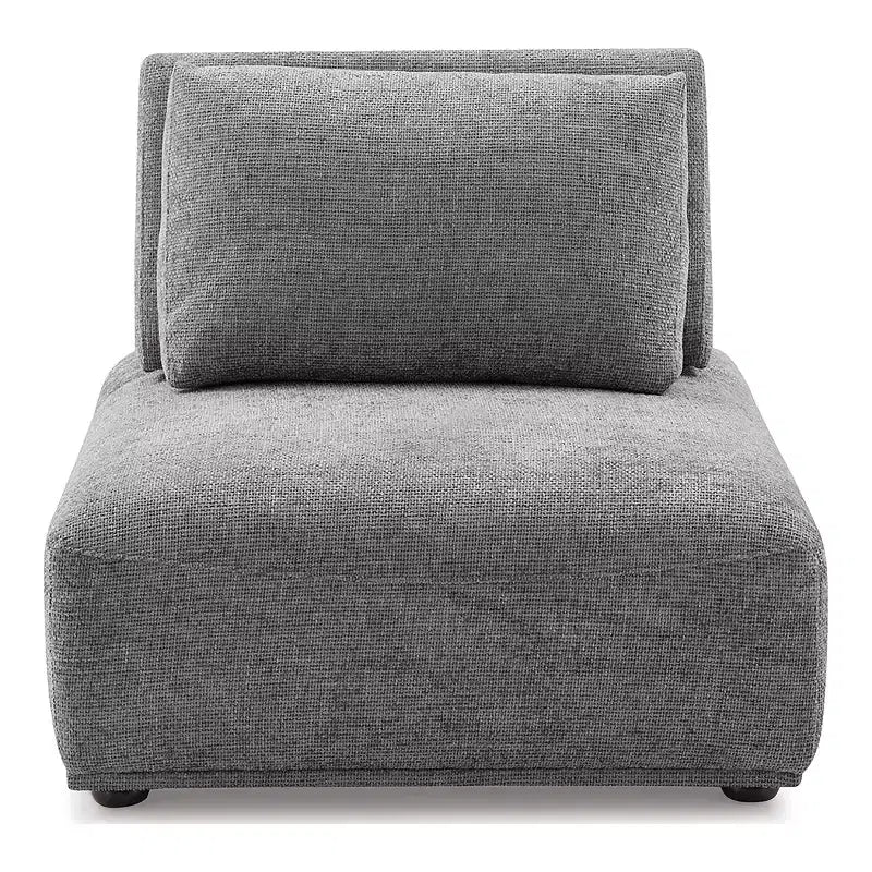 HOMES: Inside + Out 5pc Povoa 159" Modular Curved Sectional Sofa Modern Chenille with Extendable Backrest