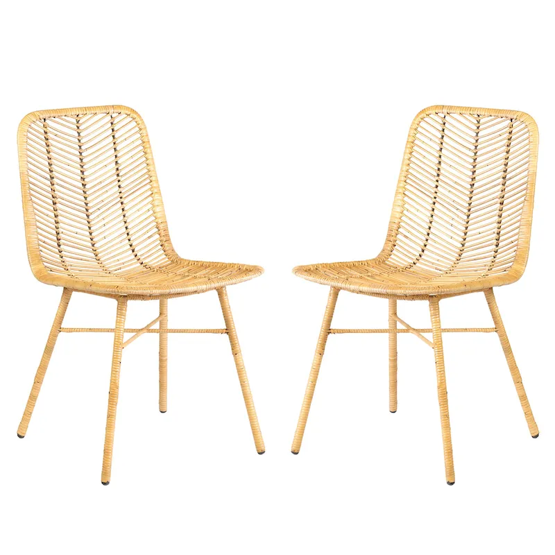 Handmade Natural Rattan Dining Chairs (Set Of 2) by East at Main
