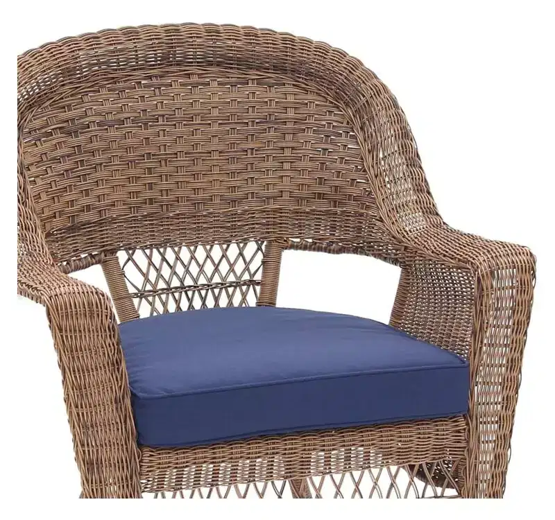 HomeStock Honey Coastal Craftsman Chair Set of 2 with Cushions