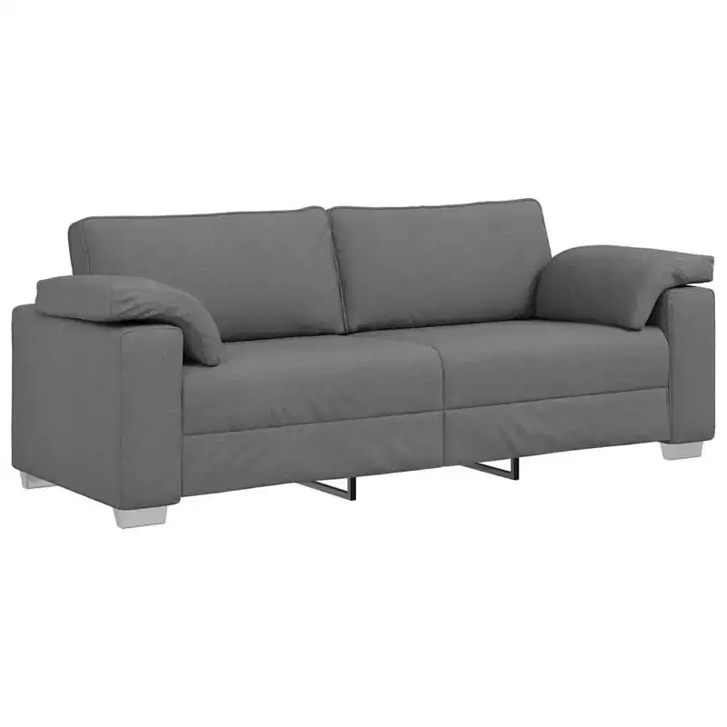 vidaXL Sofa with Cushion Dark gray 219 x 77 x 82 cm fabric