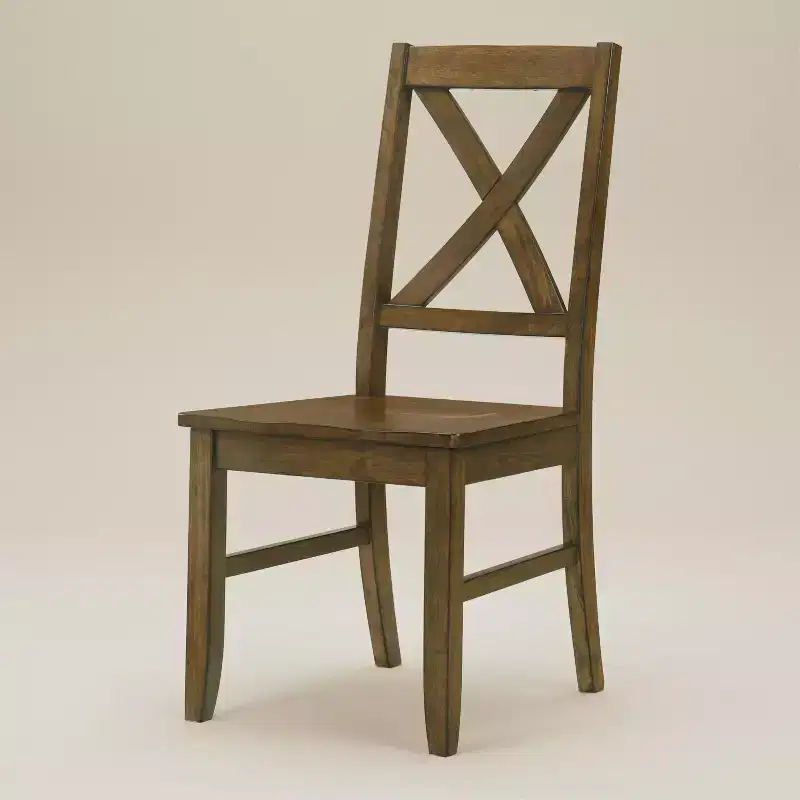 Solid Wood Cross-Back Dining Chair of 18.5 W x 21.4 D x 38.4 H