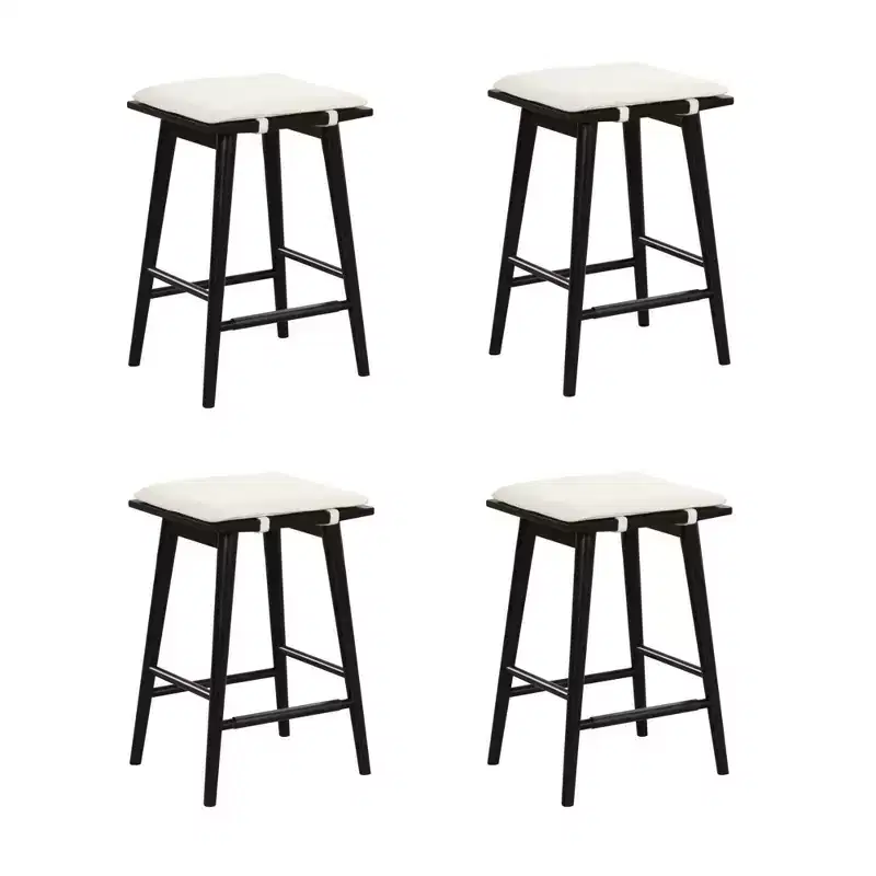 Nathan James Set of 4 Barker Boucle Counter Height Barstools