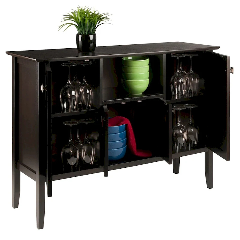 Melba Buffet Cabinet, Coffee - 46W x 15.75D x 33.6H