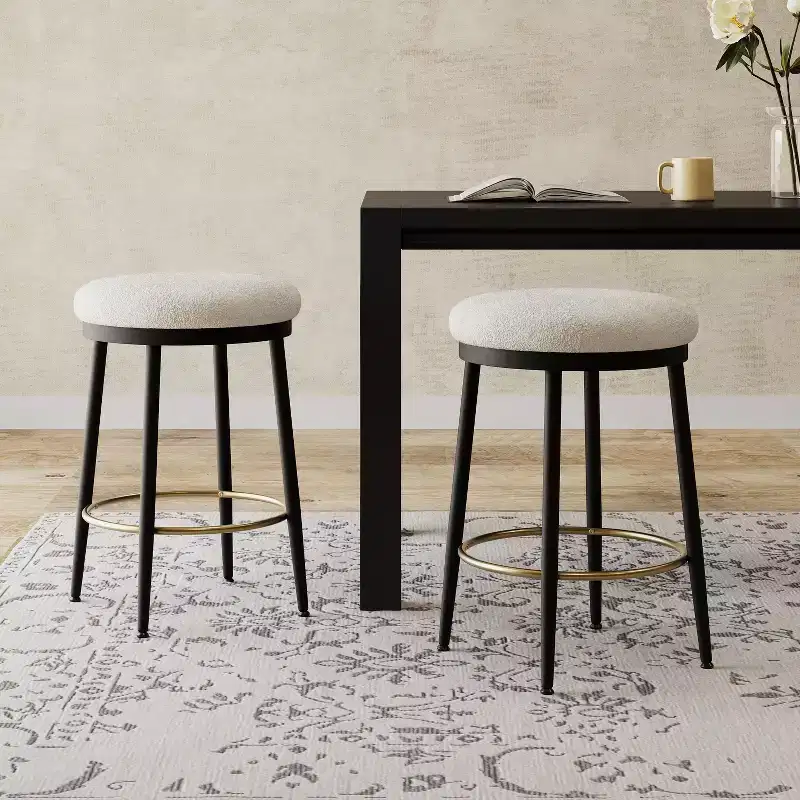 Okak 24.75 Modern Counter Height Bar Stools with Sponge Cushion Set of 2/4, Modern Counter Stools, Accent Chair for Kitchen, Dining Room