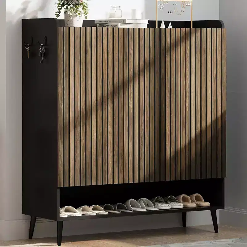Shoe CabinetLarge Shoe Cabinet with 3 Doors,Adjustable Shelves, Shoe Organizer with Doors for Hallway, Entryway, Living Room