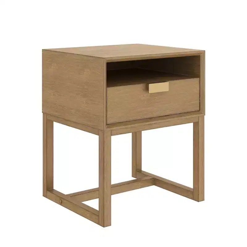 Nathan James Set of 2 Wood Nightstands Brown