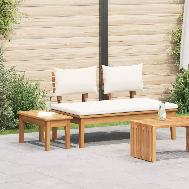 vidaXL Garden Bench 2 pcs Solid Teak wood