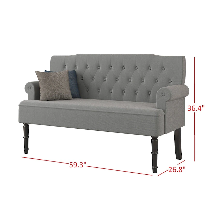 Carlotta Rolled Arm Settee