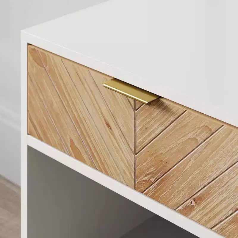 Herringbone Wood Cabinet