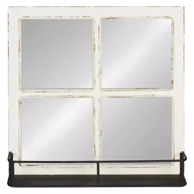 Square Functional Wall Mirror - Metal Frame, 20 x 20 in.