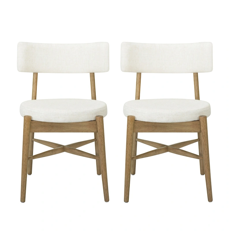 Lumen Dining Chairs Rubberwood (Set of 2 ) by Christopher Knight Home