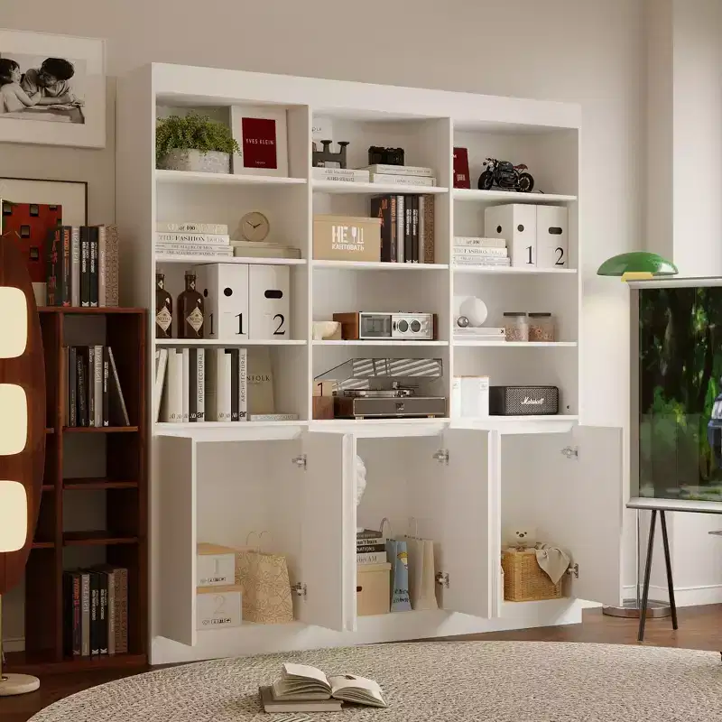 Famapy White Large - scale Bookcase: Rich Storage Space in a Minimalist Design
