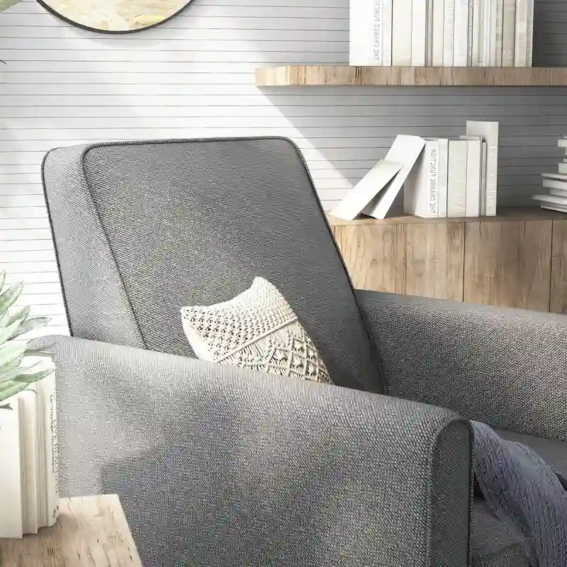 Traditional Fabric Welted Padded Recliner Chair