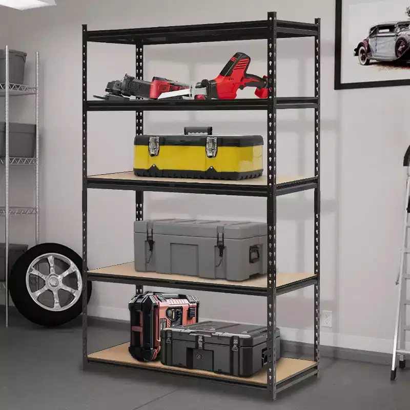 5-Tier Heavy Duty Garage Shelving - Adjustable Storage Shelves, 2000 LBS Load Capacity, Metal Storage Utility Rack Unit