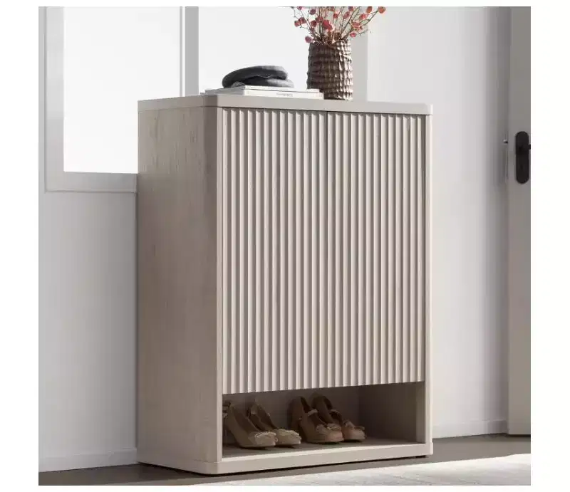 ,Modern Freestanding Shoe Rack Organizer for Entryway, Storage Cabinet with Adjustable Shelves