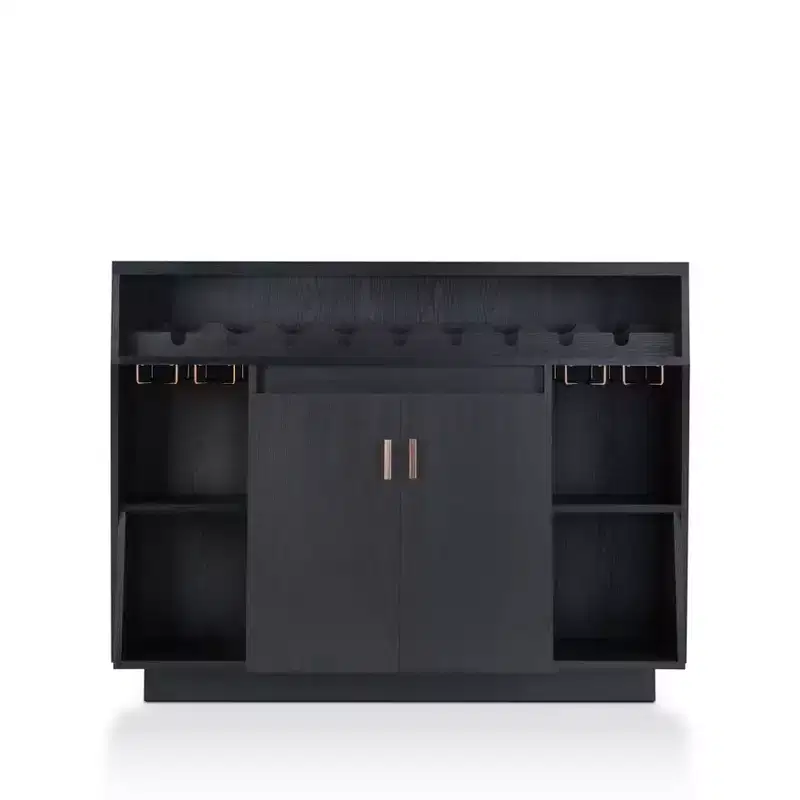 Veritte Contemporary 9 Bottle Buffet Black - miBasics