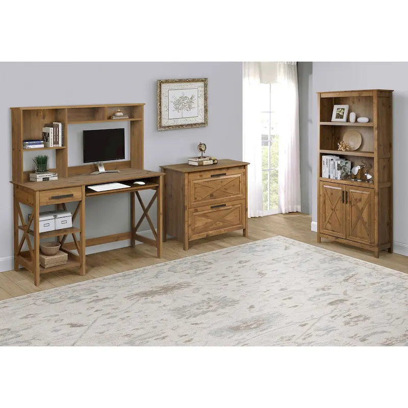 Saint Birch Houston Rustic Brown 2-drawer Lateral Filing Cabinet