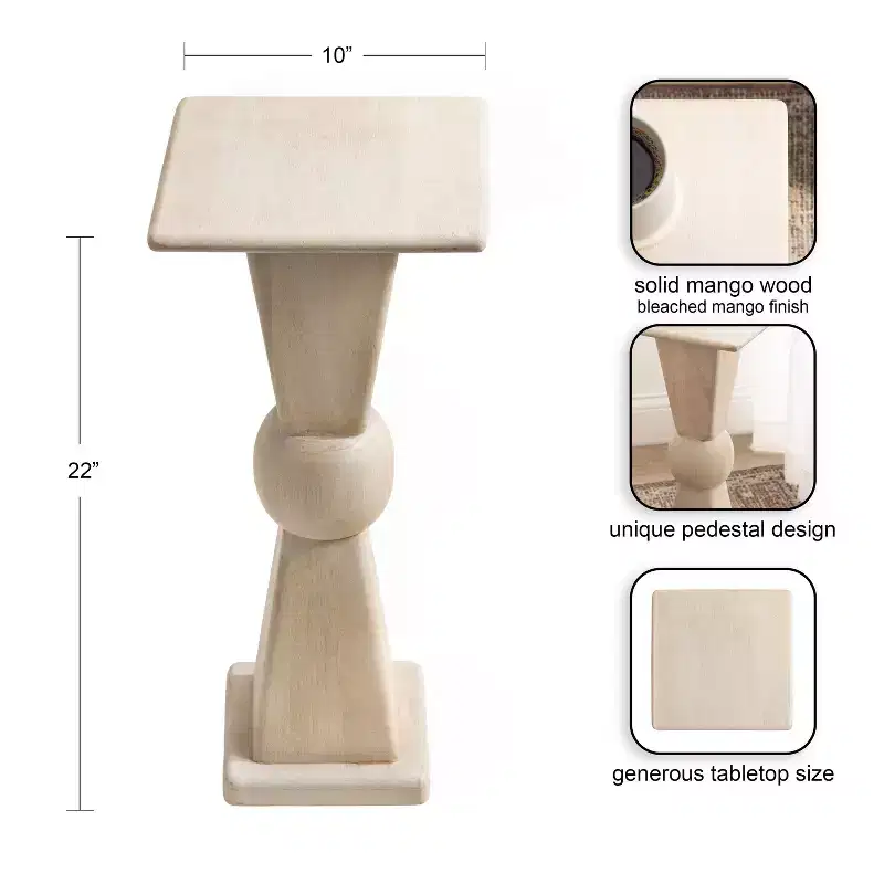 Kate and Laurel Gaeta Wood Drink Table