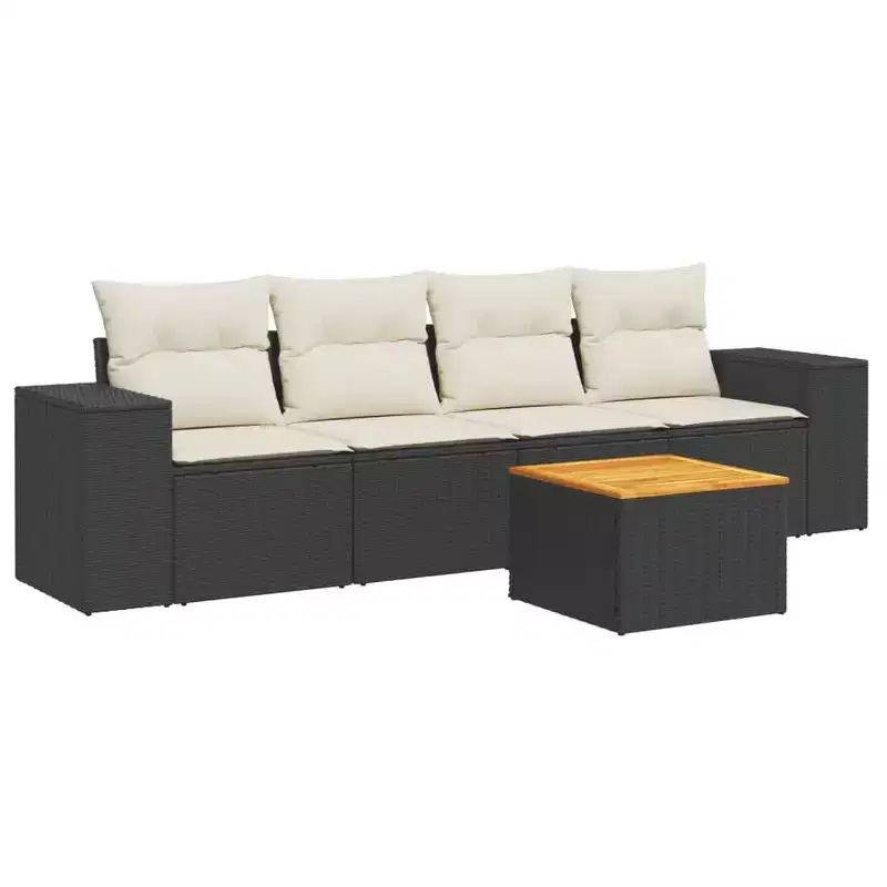 vidaXL Garden Sofa Set PE rattan 5-Piece Modular Garden Sofa Set