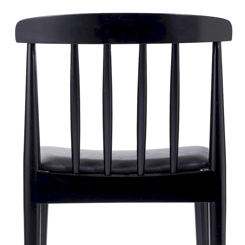 Commercial Solid Wood Dining Chair with Vinyl Padded Seat