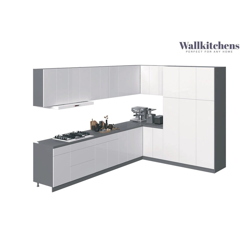 Kitchen Timeless Collection White Gloss Color Base Size 12Ft Wide - 144x102