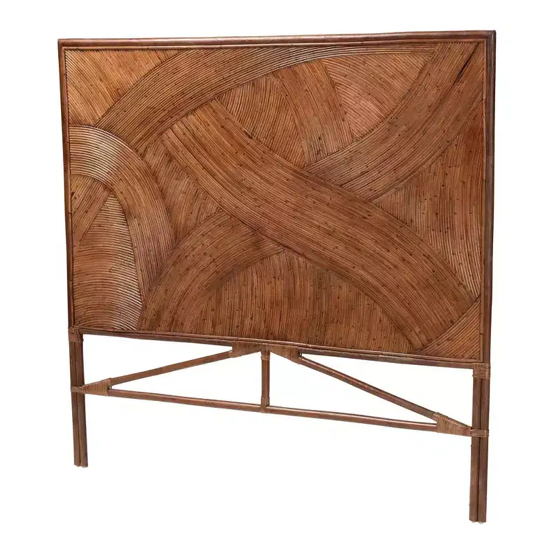 bali & pari King Elettra Rattan Standalone Headboard: Handcrafted, No Assembly, Bohemian Design