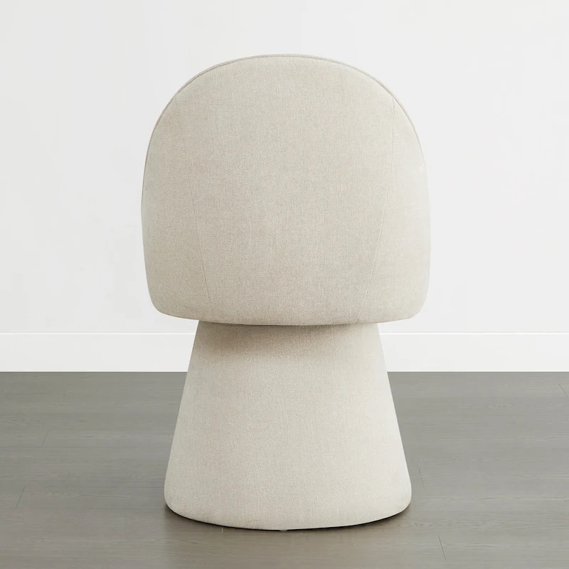 Darah Upholstered Swivel Armless Dining Chair Double-layered Cushions