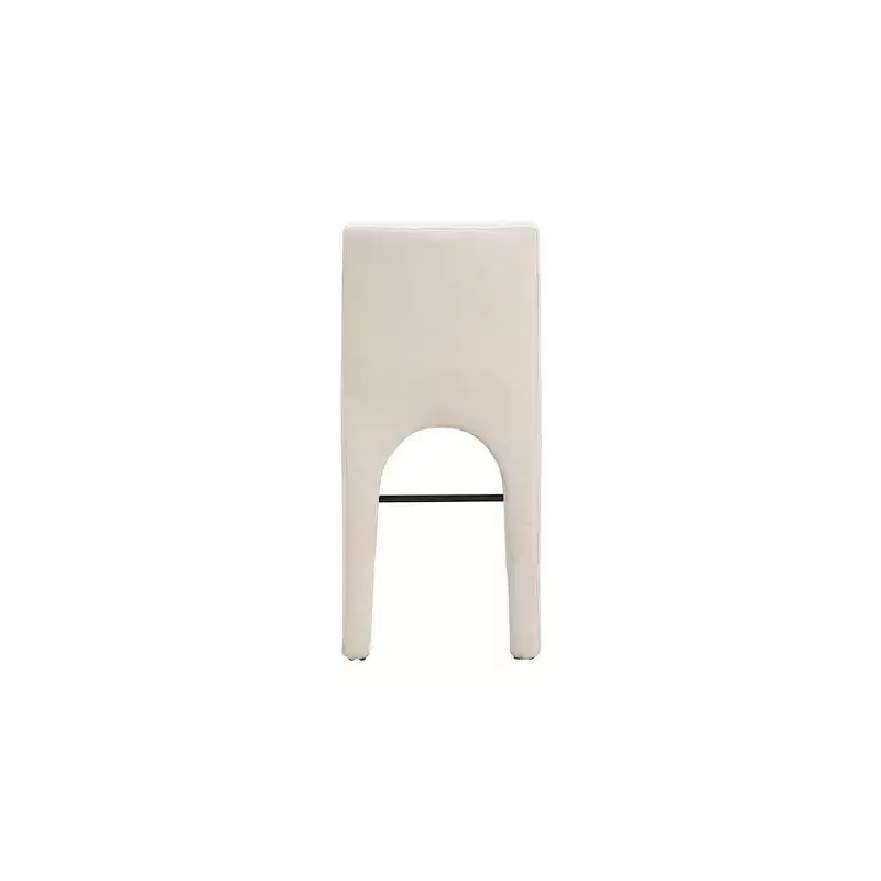 Wood Linen Upholstered Counter Stool 26.5