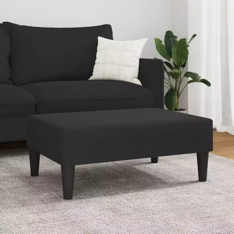 Modern Ottoman Footstool, Velvet Upholstered Pouf Stool for Footrest, Compact Accent Seating for Living Room