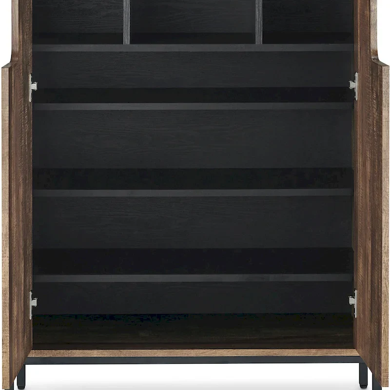 Urban Reclaimed Oak 15-Pair Shoe Cabinet