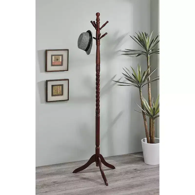 71.5" Twist Coat Rack Cherry Wood
