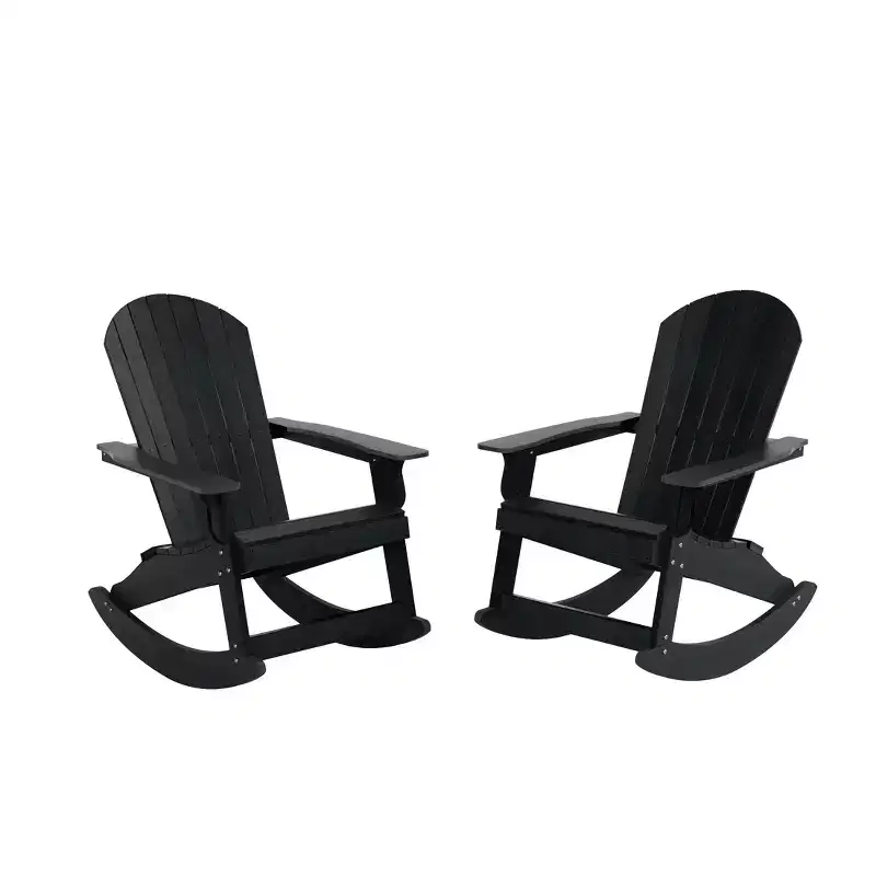 WestinTrends 2-Piece Outdoor Patio All-weather Adirondack Rocking Chair Set