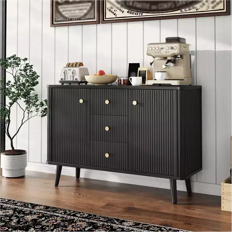 47-Inch Sideboard Buffet Cabinet with 3 Drawers and 2 Doors