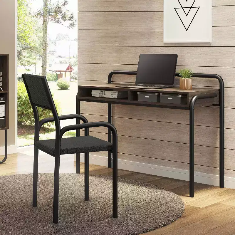 Metal Frame Office Visiting Chair Black - Techni Mobili
