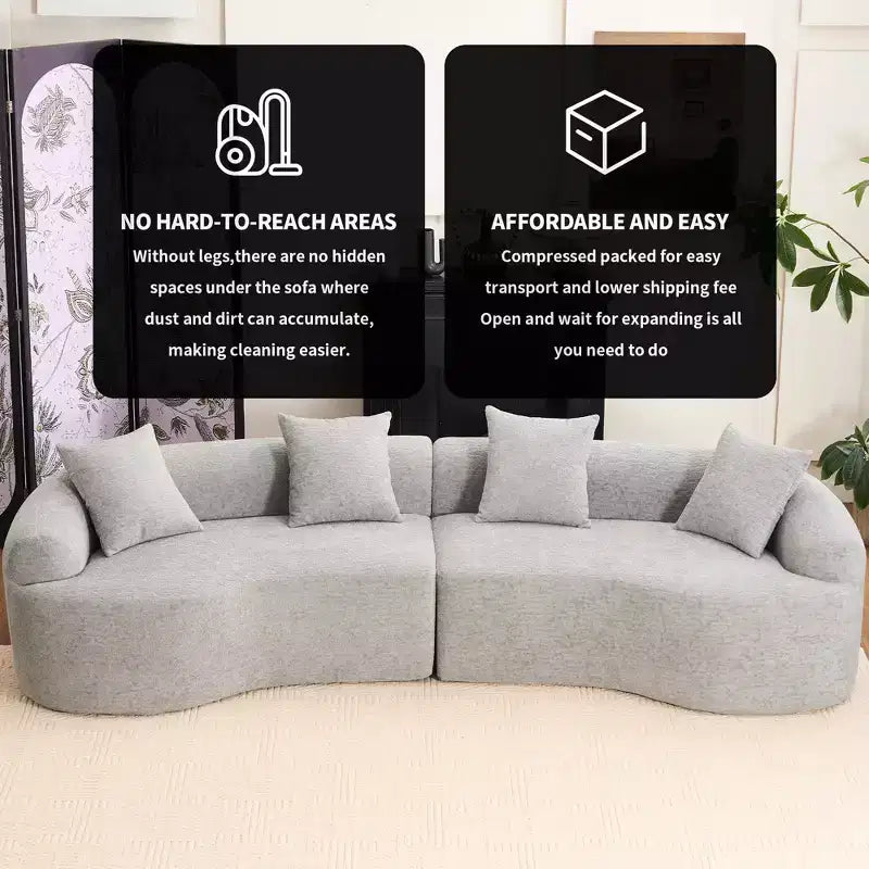 Whisen 110 Modular Sectional Sofa with Full Compression