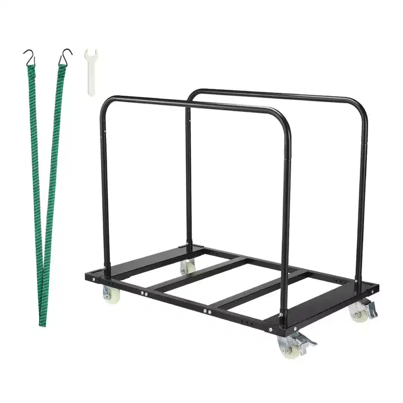 Folding Table Cart, 45.28 x 29.14 Inch Heavy Duty Drywall Sheet Cart Handling Wall Panel, 1500 LBS Panel Dolly Truck
