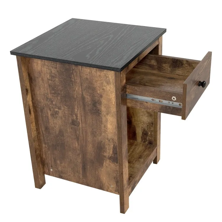 End Table with Drawer and Lower Shelf