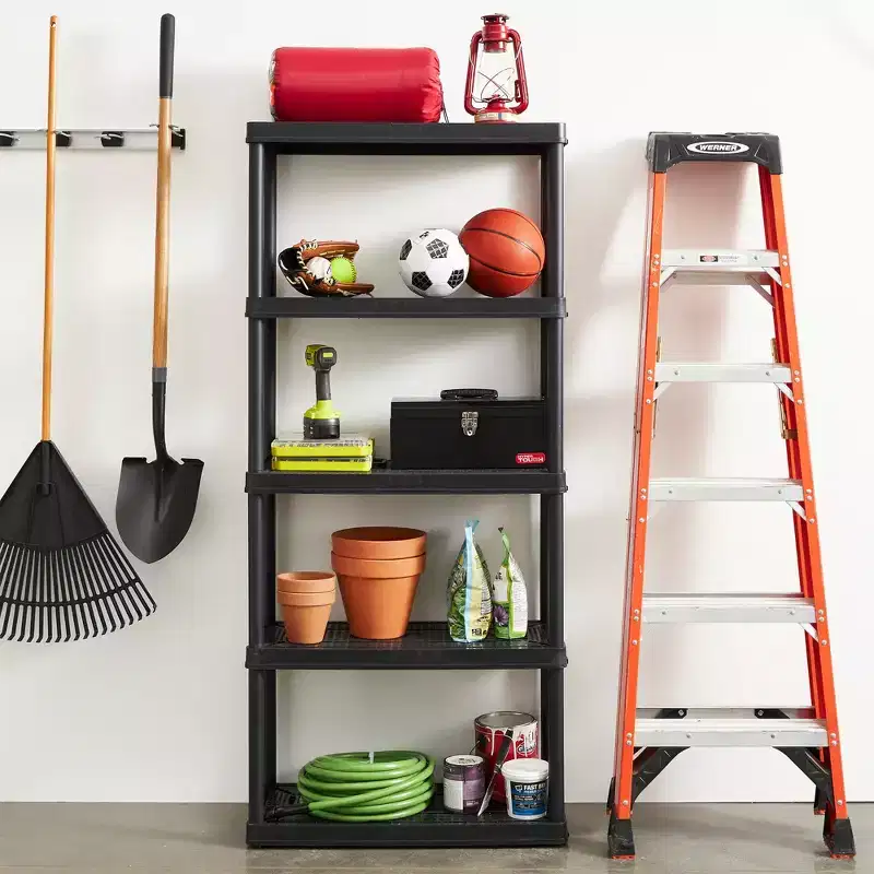 5-Shelf Ventilated Plastic Storage Unit 72