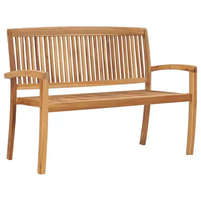 vidaXL Outdoor Patio Bench Garden Bench for Porch Balcony Solid Wood Teak