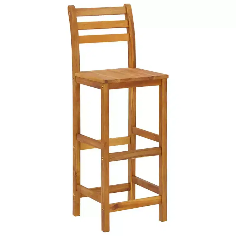 vidaXL Garden Bar Set Natural wood Solid Acacia wood Compact Footrest