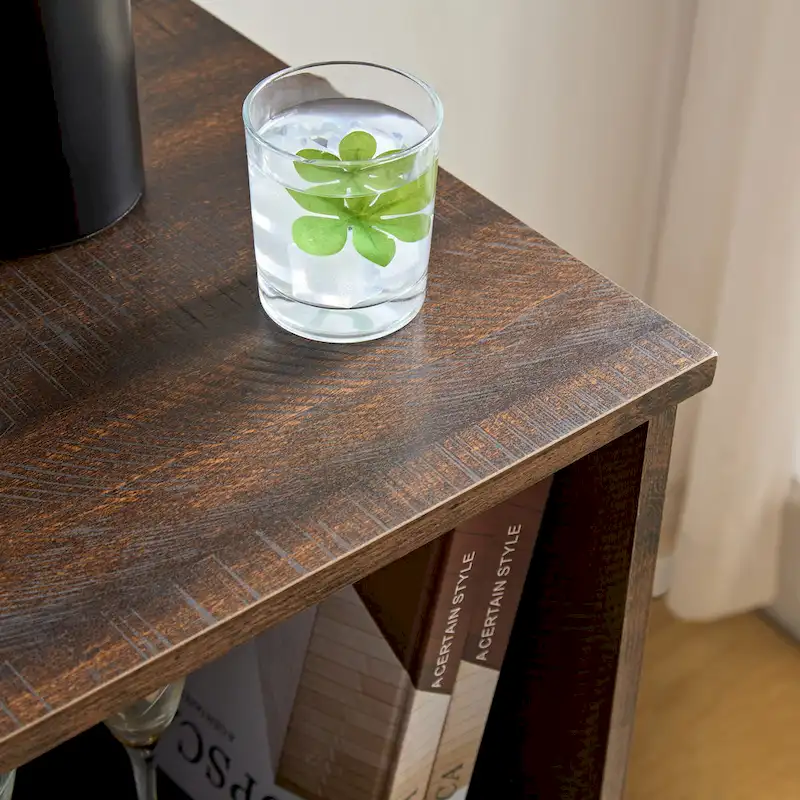 Farmhouse Sideboard Cabinet with Wine Rack, Drawer & Adjustable Shelves