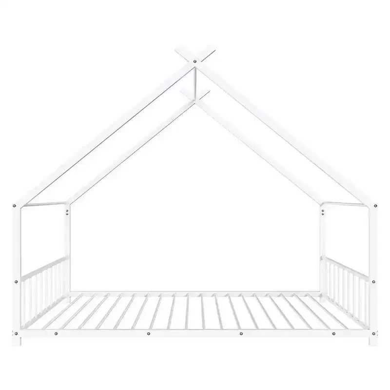 Karl Home Twin Size Montessori Floor Bed Metal House Bed Frame For Kids