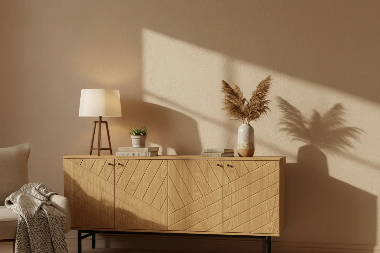 63 Wide Sideboard with Geometric Design