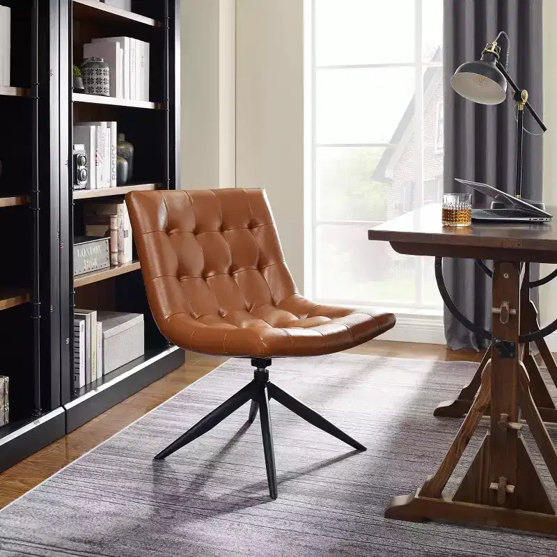 Art Leon Armless Swivel Home Office Chair
