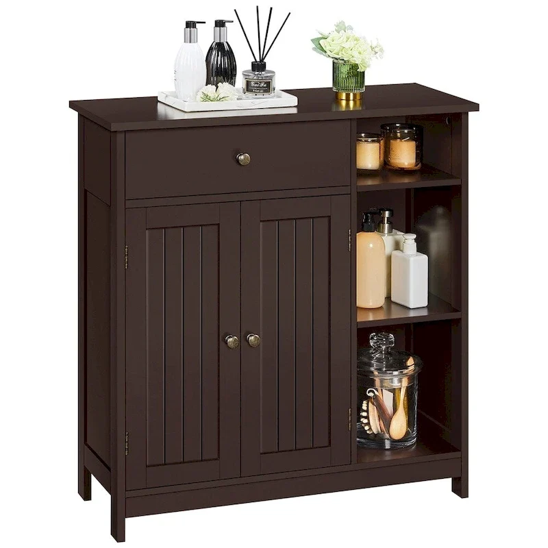 Yaheetech Free-Standing Bathroom Floor Cabinet with Adjustable Drawer