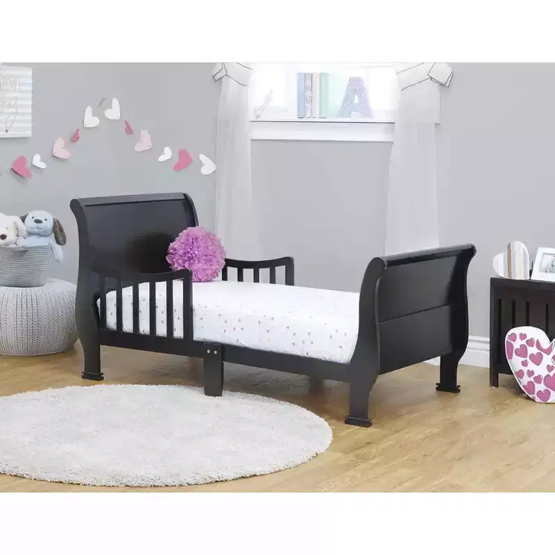 Classic Sleigh Solid Wood Toddler Bed