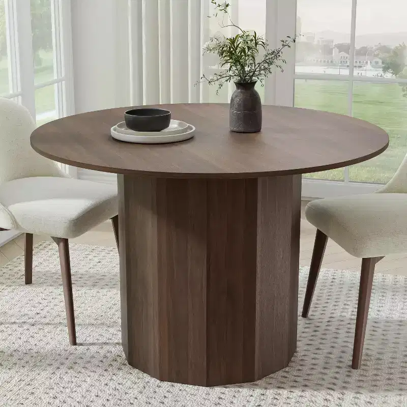 PexFix 46 Round Solid Wood Dining Table Kitchen Tables