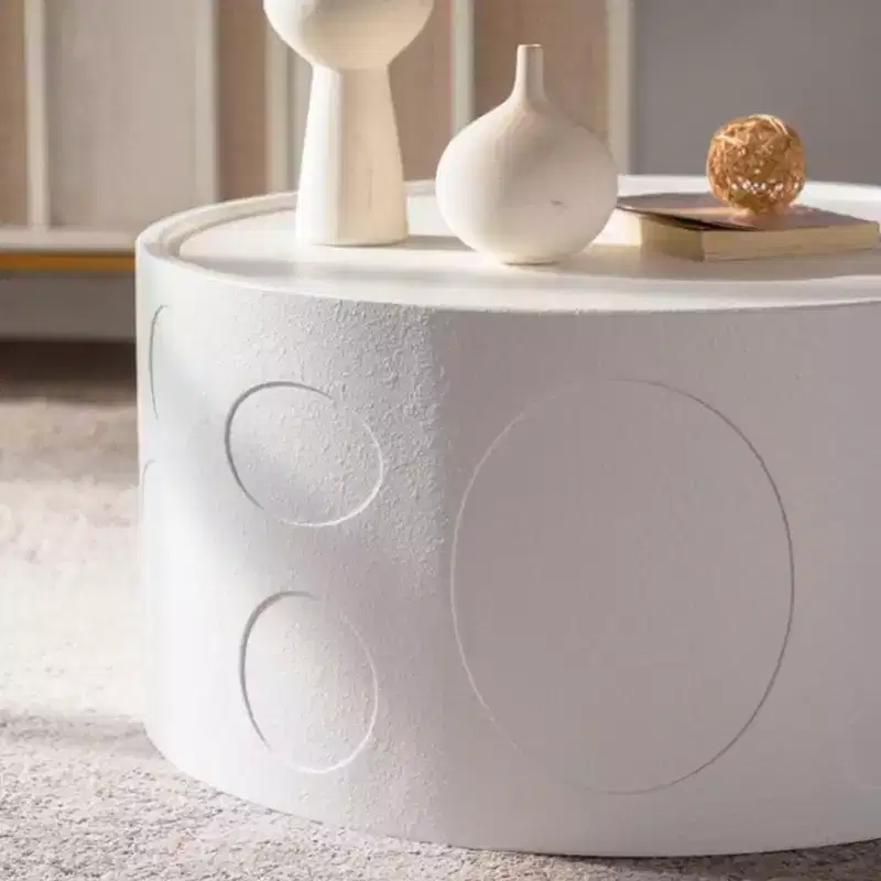 Luo Modern Wooden Handcrafted Round Side Table